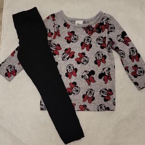 Disney Minnie Mouse long sleeve top with black tights
